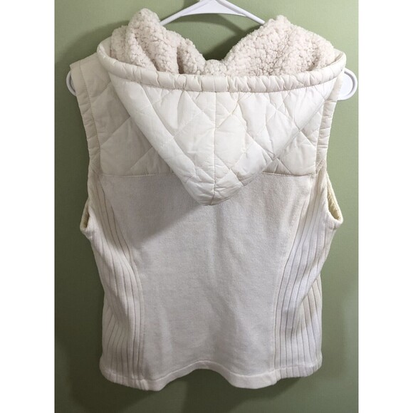 Cambridge Dry Goods Women's Vest Hooded Full Zip White Size Large - Picture 6 of 7